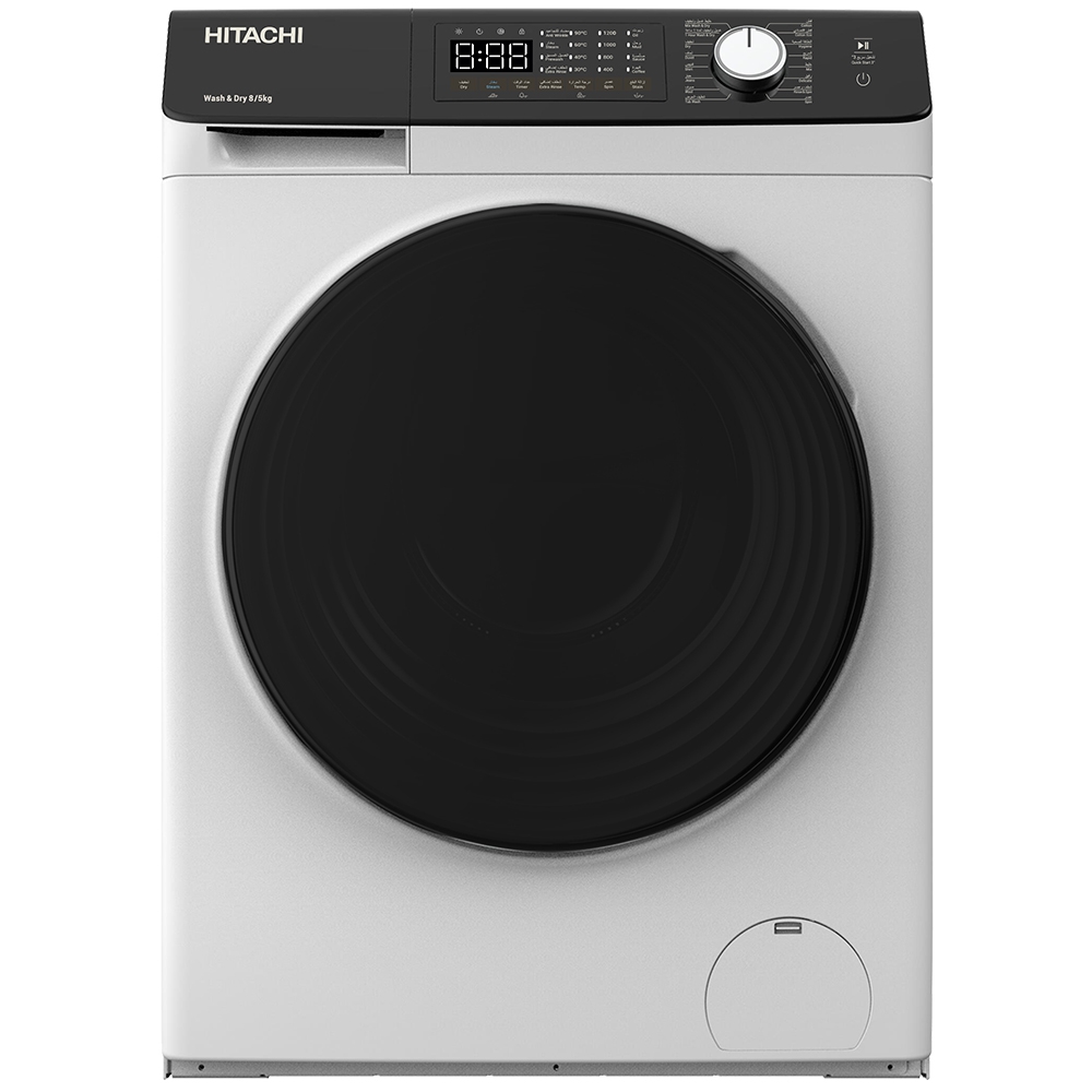 სარეცხი მანქანა საშრობით Hitachi BD-D802HVOW Washing Machine with Dryer White