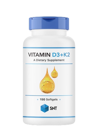 SNT Vitamin D3 + K2 2000 IU, 150 კაფსულა
