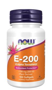 Now E ვიტამინი ტოკოფერილი 134 მგ, 100 კაფსულა