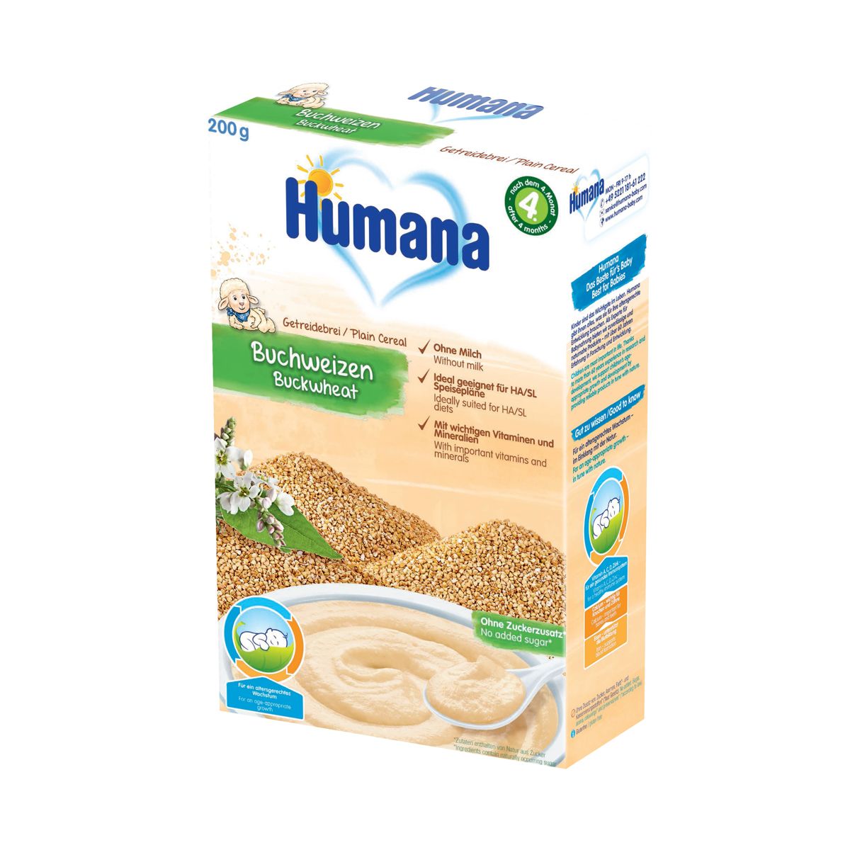 Humana - ჰუმანა ურძეო წიწიბურას ფაფა 200გ 5641