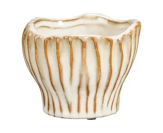 ქოთანი კერამიკული Cem pot off white - h9,5xd12cm