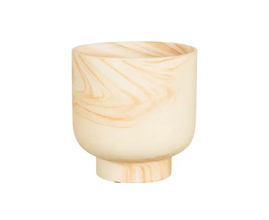 ქოთანი კერამიკული Leanne pot on foot beige - h13,5xd12cm