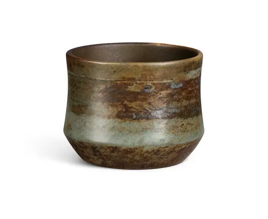 ქოთანი კერამიკული Ludo pot round blue - h13xd16cm