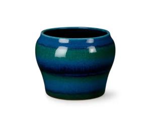ქოთანი კერამიკული Troy pot round blue - h17xd19cm