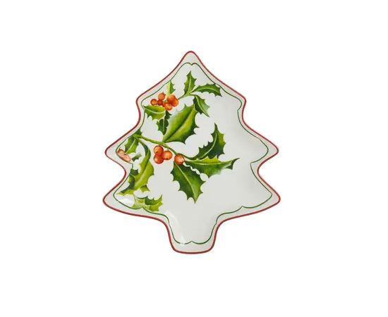 ნაძვის ხის ფორმის თეფში Home Art 23X20 სმ