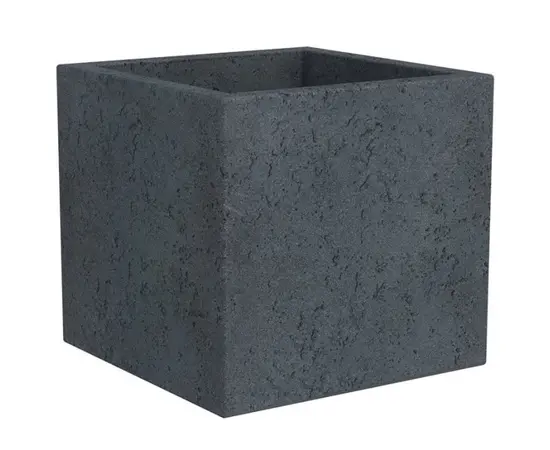პლასტმასის ქოთანი Scheurich 240/40 C-CUBE STONY BLACK