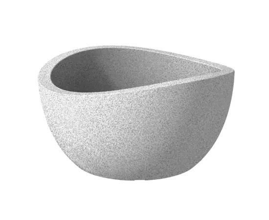 პლასტმასის ქოთანი Scheurich 252/40 WAVE GLOBE BOWL STONY GREY