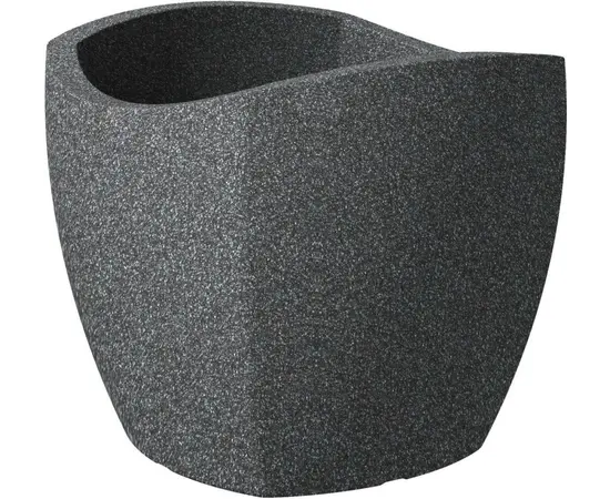 პლასტმასის ქოთანი Scheurich 256/50 STONY SCHWARZ GRANIT