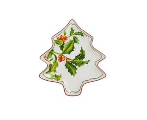 ნაძვის ხის ფორმის თეფში Home Art 23X20 სმ