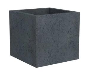 პლასტმასის ქოთანი Scheurich 240/40 C-CUBE STONY BLACK