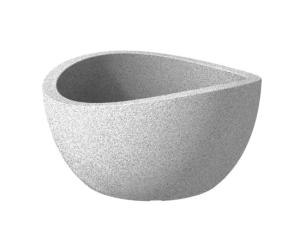 პლასტმასის ქოთანი Scheurich 252/40 WAVE GLOBE BOWL STONY GREY