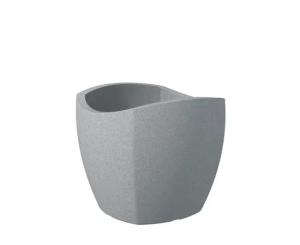 ქოთანი ყვავილის პლასტმასის Scheurich STONY GREY 50/256 WAVE GLOBE CUBO