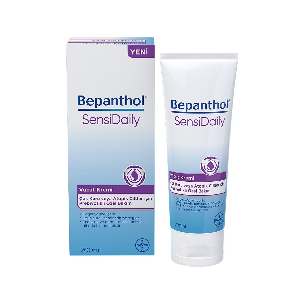 ტანის კრემი ატოპიური კანისთვის SensiDaily 200მლ 8823 ბეპანთოლ - Bepanthol
