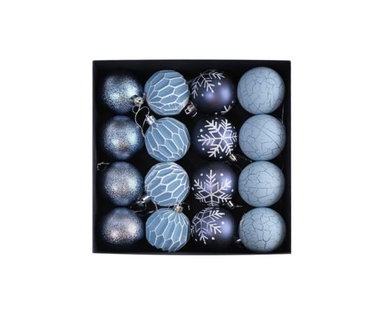 ნაძვის ხის ბურთები ლურჯი 6 სმ 16 ცალი C25TJ132