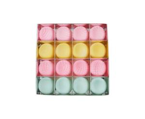 ნაძვის ხის ბურთები 6 სმ 16 ცალი (პასტელი) C25TJ090