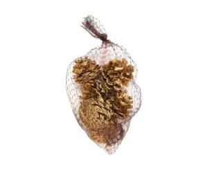 საახალწლო დეკორაცია გირჩები 6 ცალი (ბადეში)