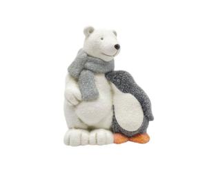 საახალწლო დეკორაცია კერამიკის პოლარული დათვი დ პინგვინი