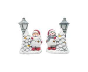 საახალწლო დეკორაცია(სანტა, თოვლის კაცი) ჩირაღდანთან 23220