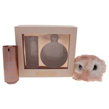 Babe Power by Missguided for Women  2 Pc Gift Set 2.7oz EDP Spray Pom Pom Keyring