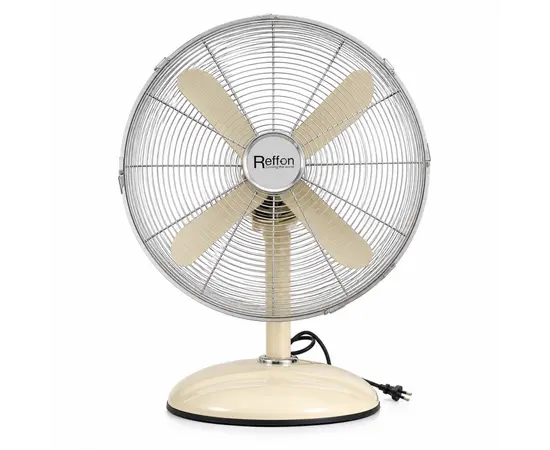 მაგიდის ვენტილატორი Reffon FT-40M-YL 50W ყვითელი ქრომი