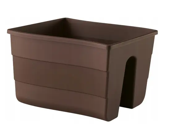 ქოთანი ყვავილის Form Plastic Wave railing pot 30 brown