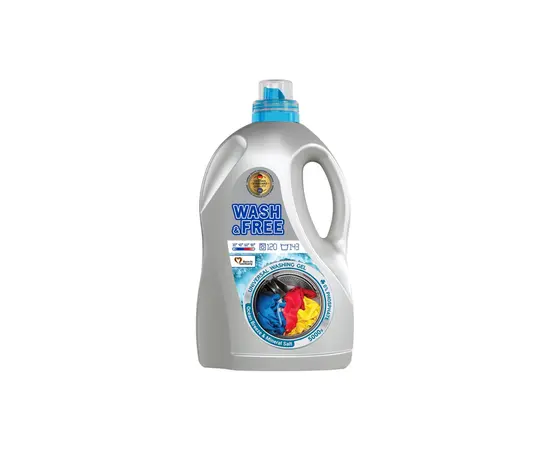 სარეცხი გელი Wash&Free უნივერსალური ზღვის სიო  5 კგ