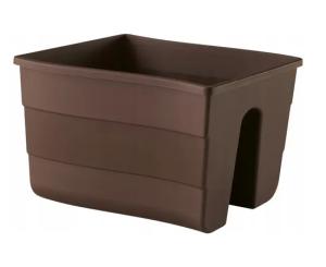 ქოთანი ყვავილის Form Plastic Wave railing pot 30 brown