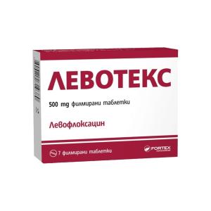 ლევოტექსი - Levotex 500მგ 7 ტაბლეტი ფორტექსი - Fortex